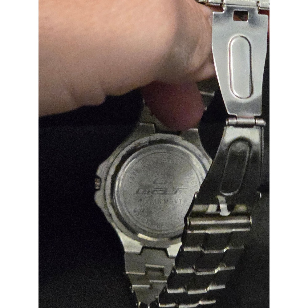 G-Unit Watch Mens OS Silver Green Dial Chronograph Style Y2K Hip Hop - Picture 2 of 4